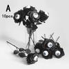 Halloween Eyeball Rose Black Fake Flower Single Stem With Eyeballs Ghost Festival Scary Party Decor Role Play Photobooth Props