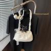 Wind lace bow cloth bag women's large-capacity tote bag through shoulder messenger bag