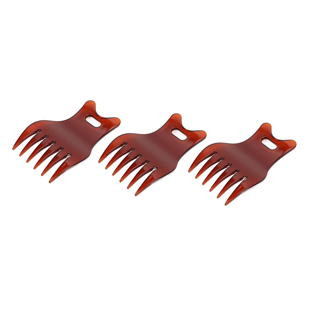 3Pcs Wide Tooth Comb Round Comb Teeth Hair Detangling Hair Styling Compact Texture Comb for Salon