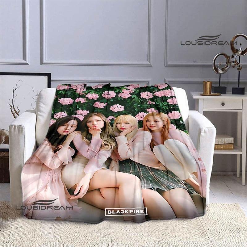 Blackpink Blanket Idol Group Pink 3d Digital Print Flannel Blanket Supplies