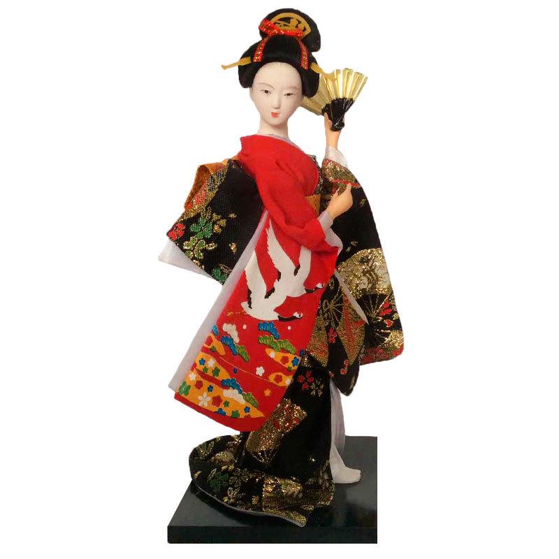 

9-Inch Japanese Geisha Kimono Paper Doll Ornament for Restaurant Decoration