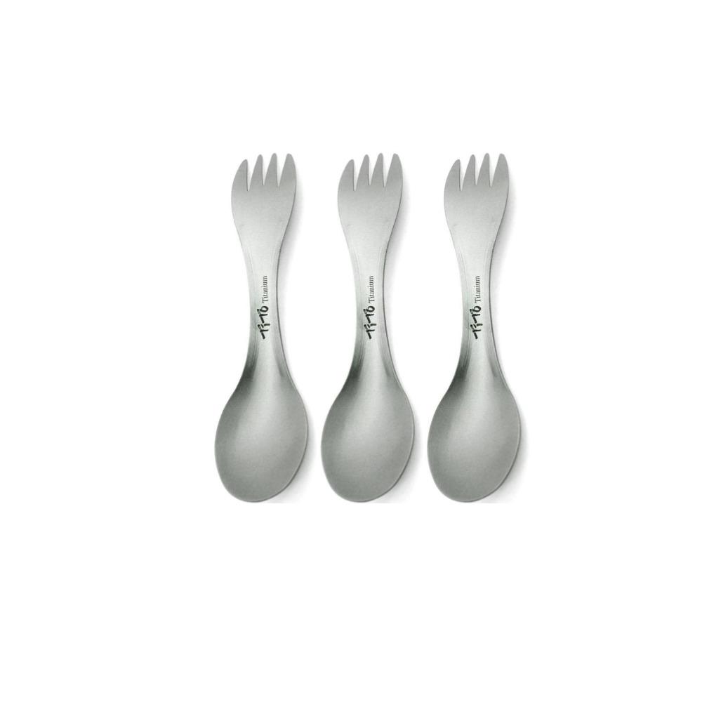 Outdoor Camping Picnic Titanium Spoon Tableware Fork Portable Lightweight Spork Titanium Alloy Spoon Fork Picnic Tourist Dishes
