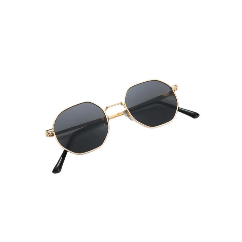 2025 High-End Unisex Metal Polygon Anti-UV Sunglasses