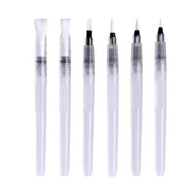 Juego de 6 Pinceles Pinceles de Acuarela Pinceles Suaves para Pintar y Dibujar Bolígrafos de Arte Artículos de Papelería y Oficina