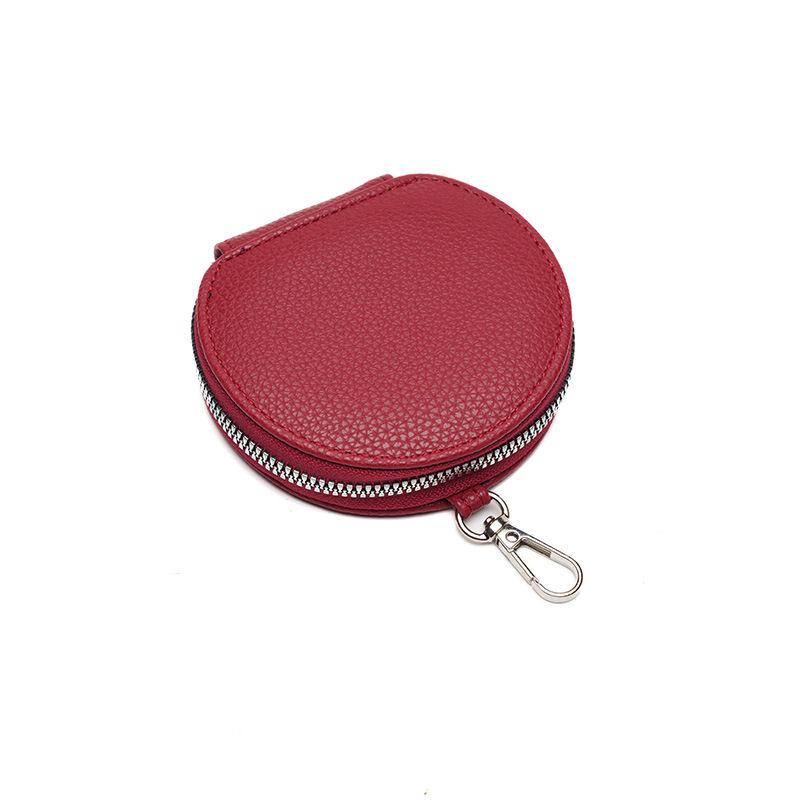 Fashion Mini Purse for Women Classic Round Zipper Purses Key Chain Rings Wallets Bags GZW