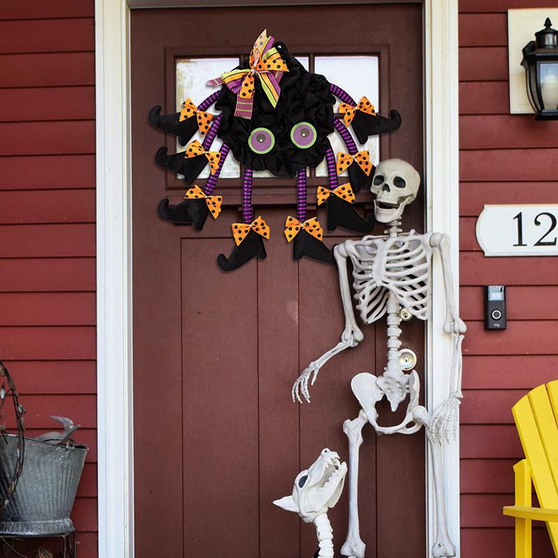 Kreativer Halloween Spinnen Stoff Türhänger Mit Einzigartigem Vielbeinigem Design Für Festliche Dekoration