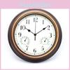 Vintage Wasserdichte Runde Uhr mit Temperatur- und Feuchtigkeitsanzeige für Heim-, Büro- und Schlafzimmerdekoration