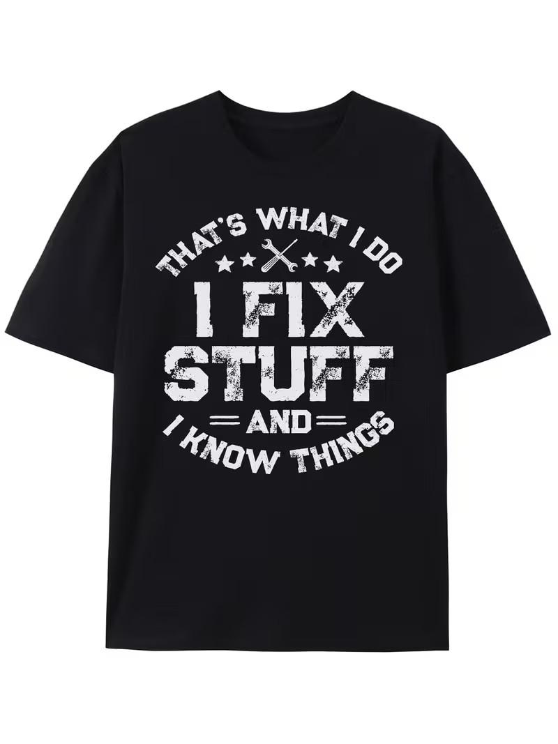 Men s Funny  I Fix Stuff  Mechanic Engineer T-Shirt - Funny Repair Technician XL