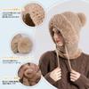 LEZOOY Winter Knit Neck and Face Cover Warm and Perfect for and Fits Head Circumference Cm Black Women's Hat, Balaclava, Warmer, Set, Windproof,