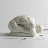 Creative Abstract Ceramics Naked Body Art Figurine Nude Man Kneeling Room Desk Statue Decoration Interior Home Decor Gifts