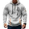 Men's Printed Sweatshirt Hoodie Zipper Arm Pocket Cardigan Men's Sports Large Size Casual Hoodie