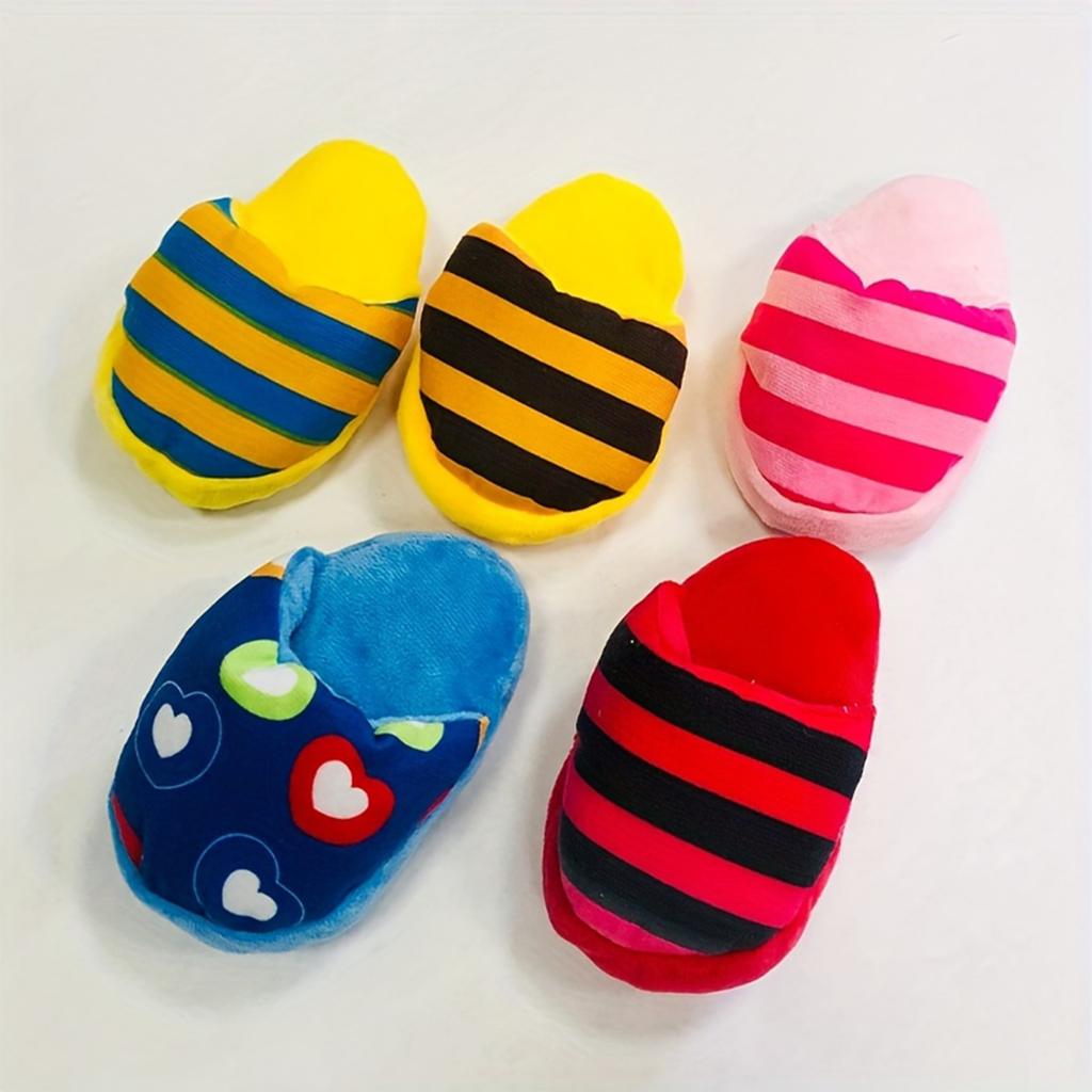 Plyšové mluvící pantofle pro mazlíčky Hračka pro mazlíčky na prořezávání zoubků