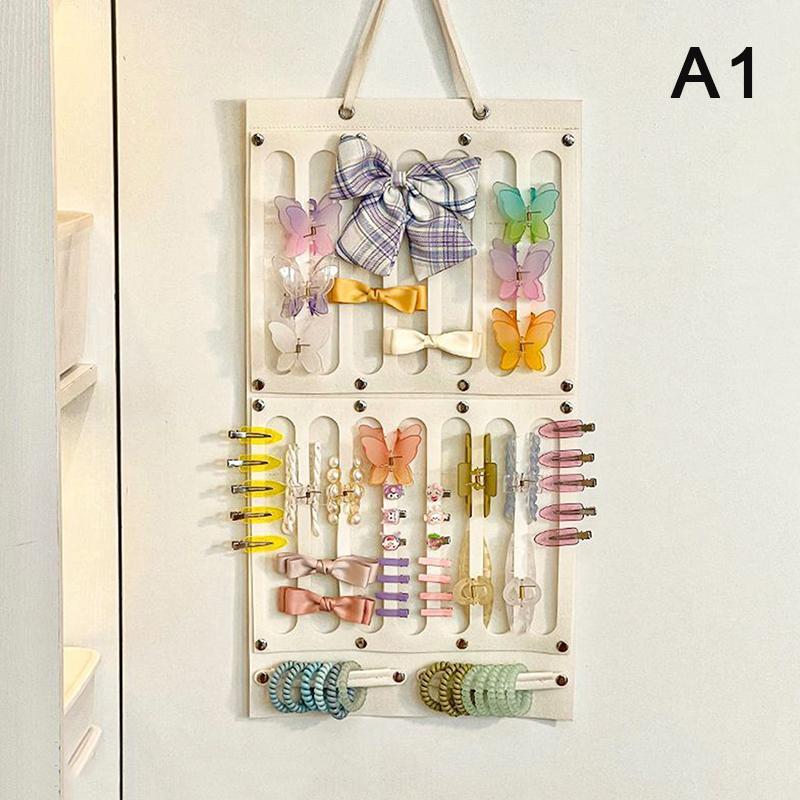 Organizador de Laços de Cabelo Grande Capacidade Porta-Tiara Pendurado na Parede Cabide de Presilhas de Cabelo Economizador de Espaço Cabelo Decoração de Parede para Quarto de Meninas