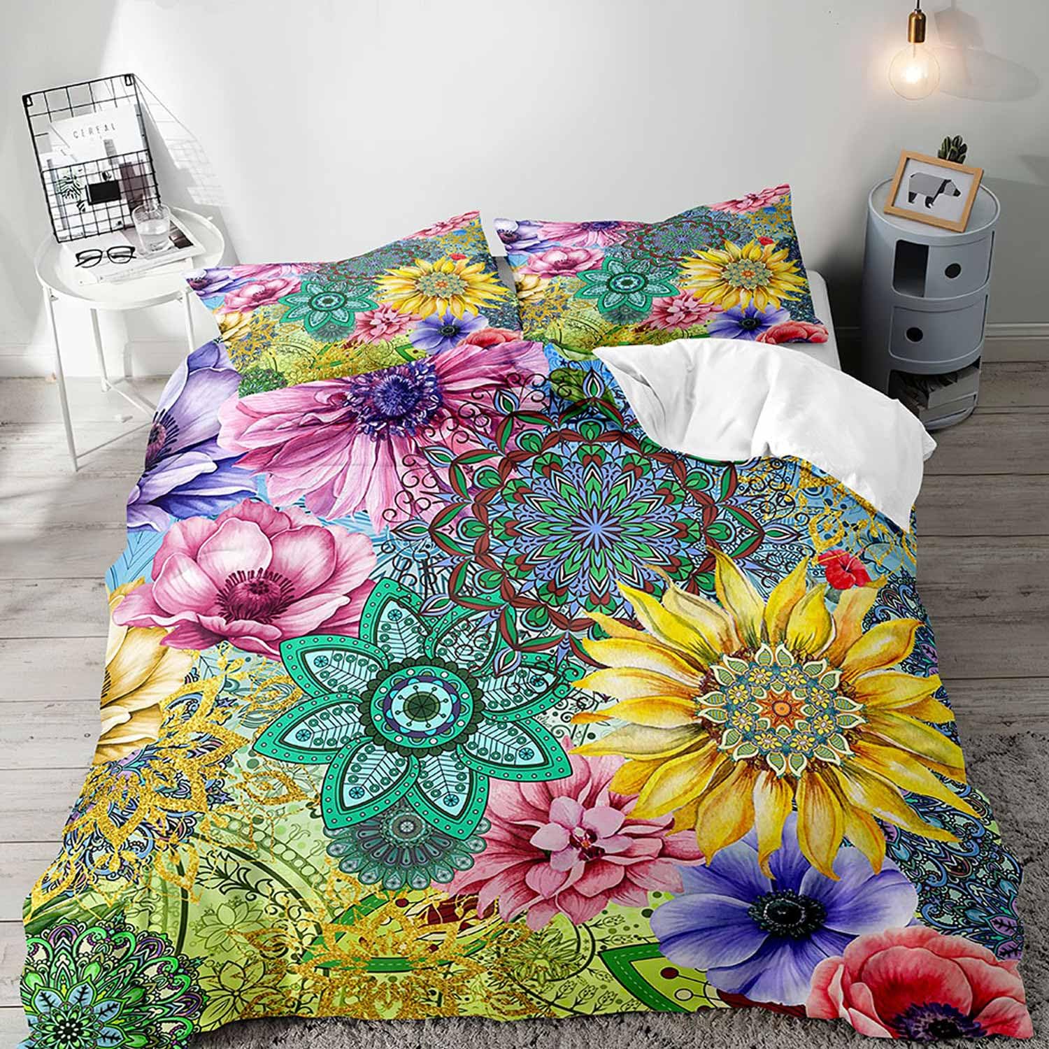 

Comforter Lotus For Girls Women Queen Lightweight Down S Bedroom Decor 2 S 1 No Comforter Comforter (quilt)-EU Single(135*200cm)3pcs
