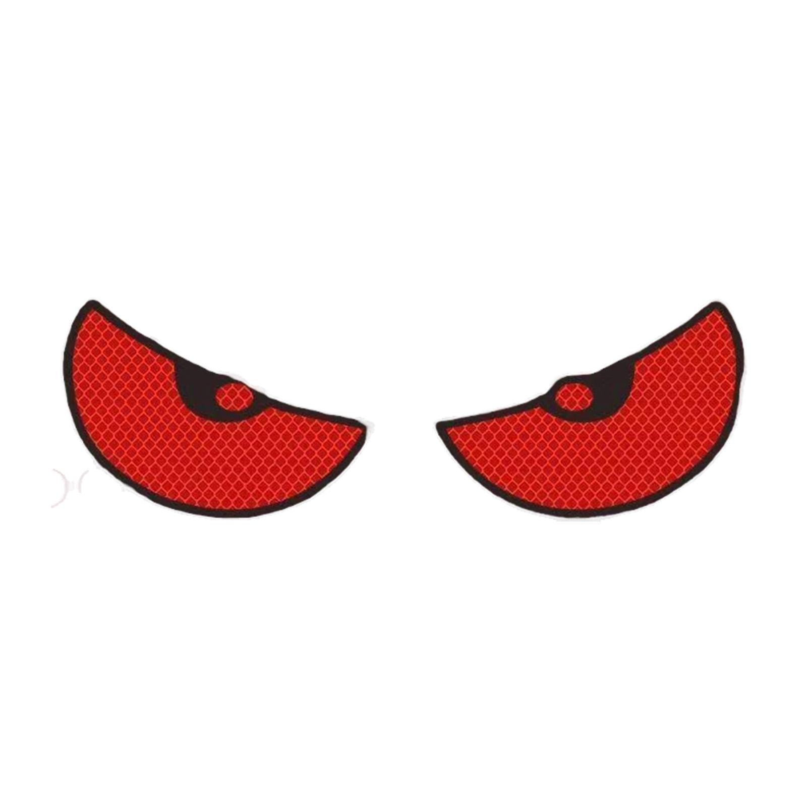 

1 пара наклейок-світловідбивачів Очі диявола для мотоцикла/автомобіля, передні/задні самоклейні декоративні світловідбиваючі наклейки, прикраса для транспортного засобу A червоний