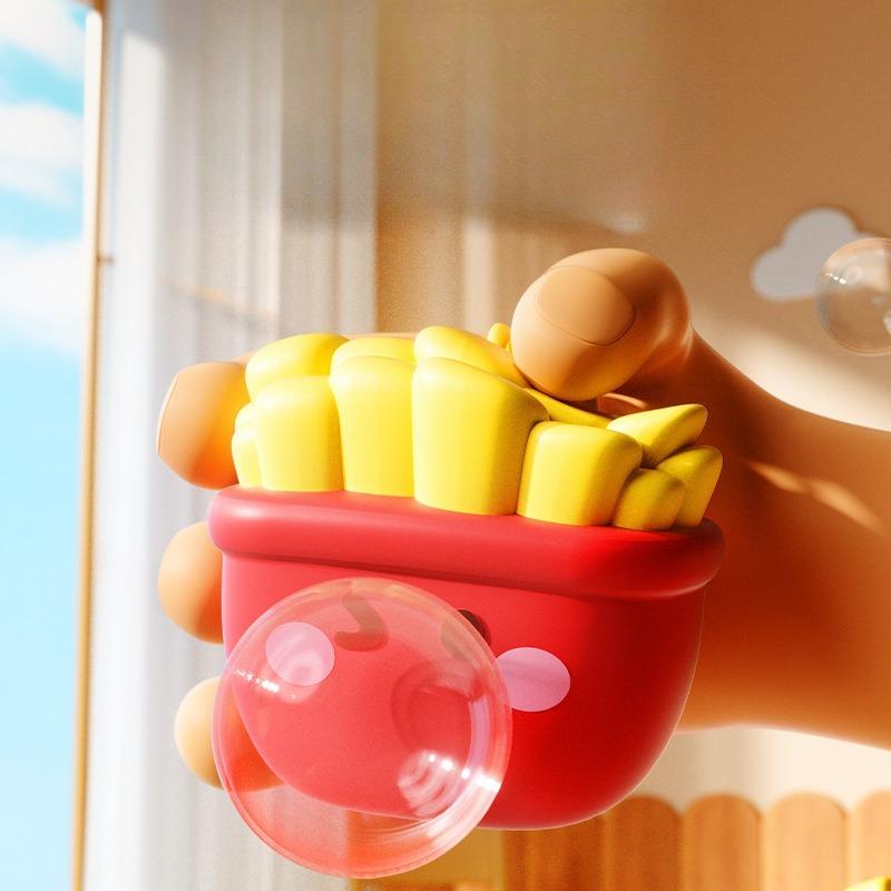 Creative Gourmet Burger French Fries Pinch Pinch Decompression Artifact Squeeze Blowing Bubbles