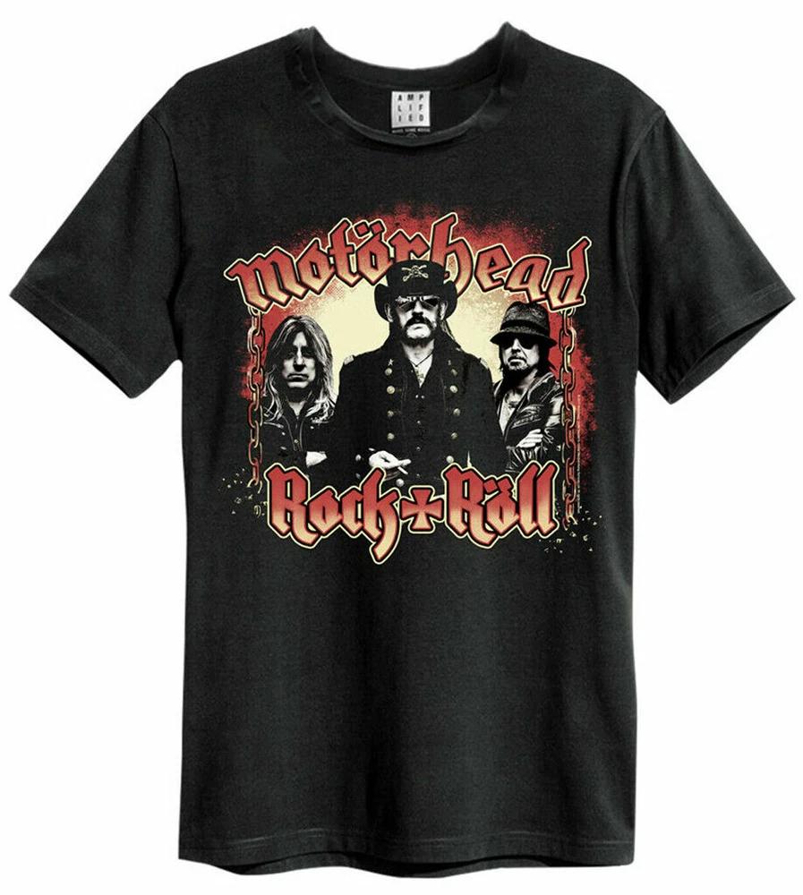Amplified Motorhead Chains Unisexs Black T Shirt Motorhead Classic Tee T Shirt S