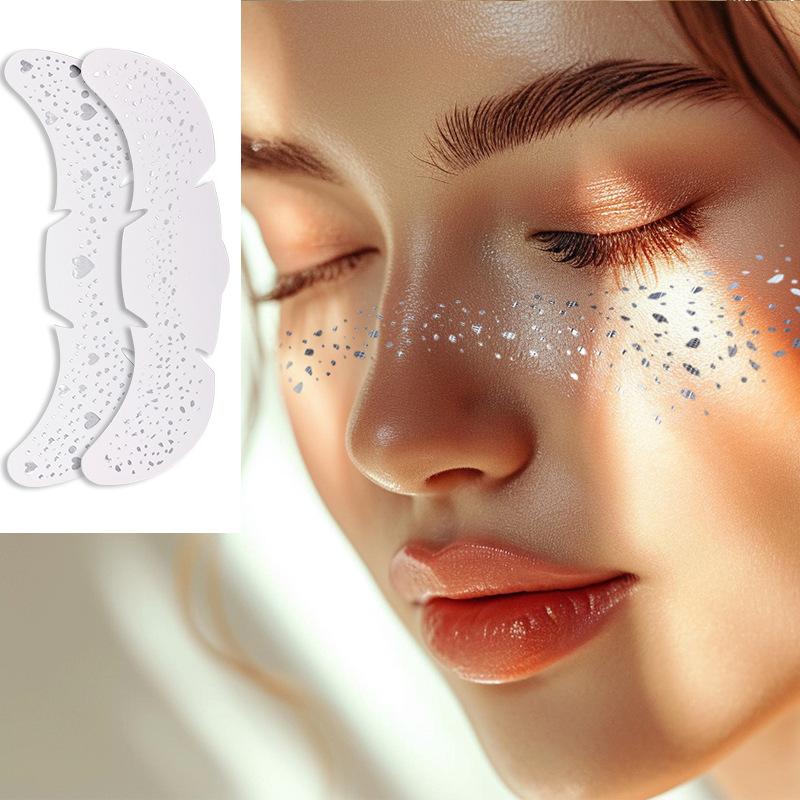 Metal Hot Silver Tattoo Sticker Freckle Face Sticker Waterproof Little Star Performance Dance Makeup Sticker