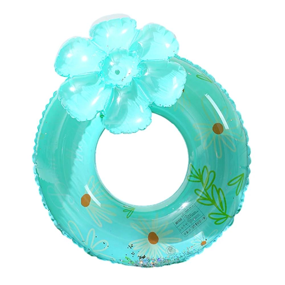Swimming Ring Swim Circle with Daisy Decor Pool Foats Adult Kids Inflatable Pool Tube Giant Float Boys Girl Water Toy Swim Laps