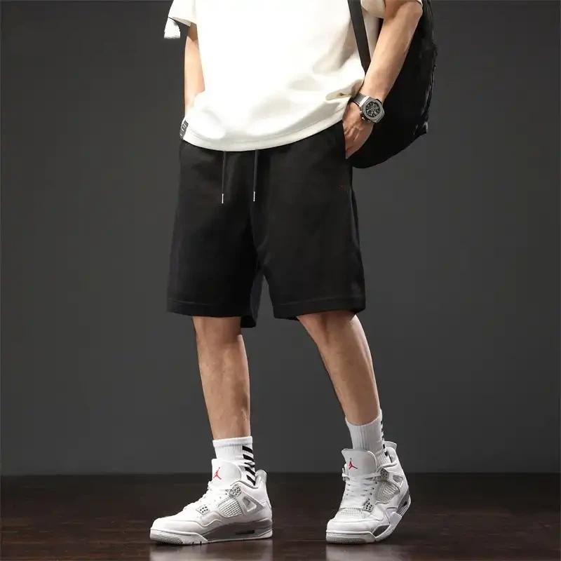 Mens Casual Drawstring Elastic Waist Shorts