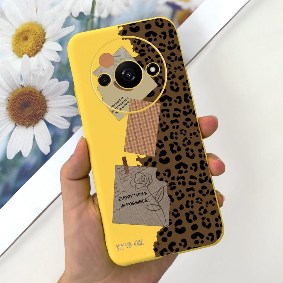 Rückseite für Xiaomi Redmi A3 4G Drachen Cartoon Tiere Cartoon Malerei Funda Etui für Xiomi RedmiA3 A 3 Weiche TPU Silikon Tasche