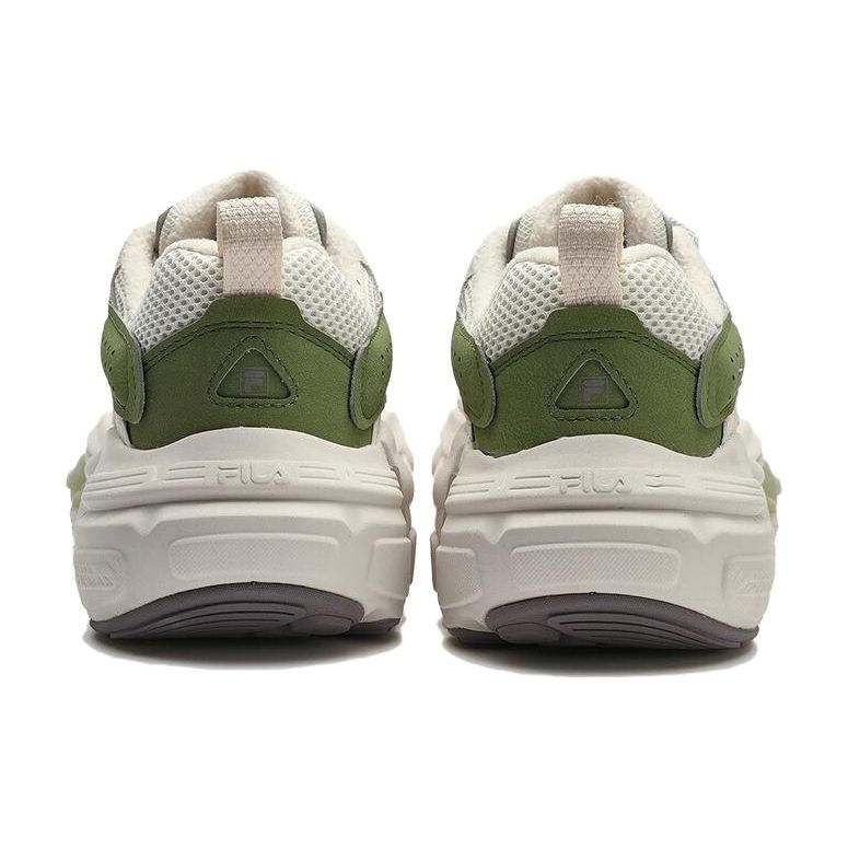 Fila Comfortable Fleece Shock Absorbing Wear Resistant Low Top Dad Shoes Women Sneaker White Green F12W342119FJL