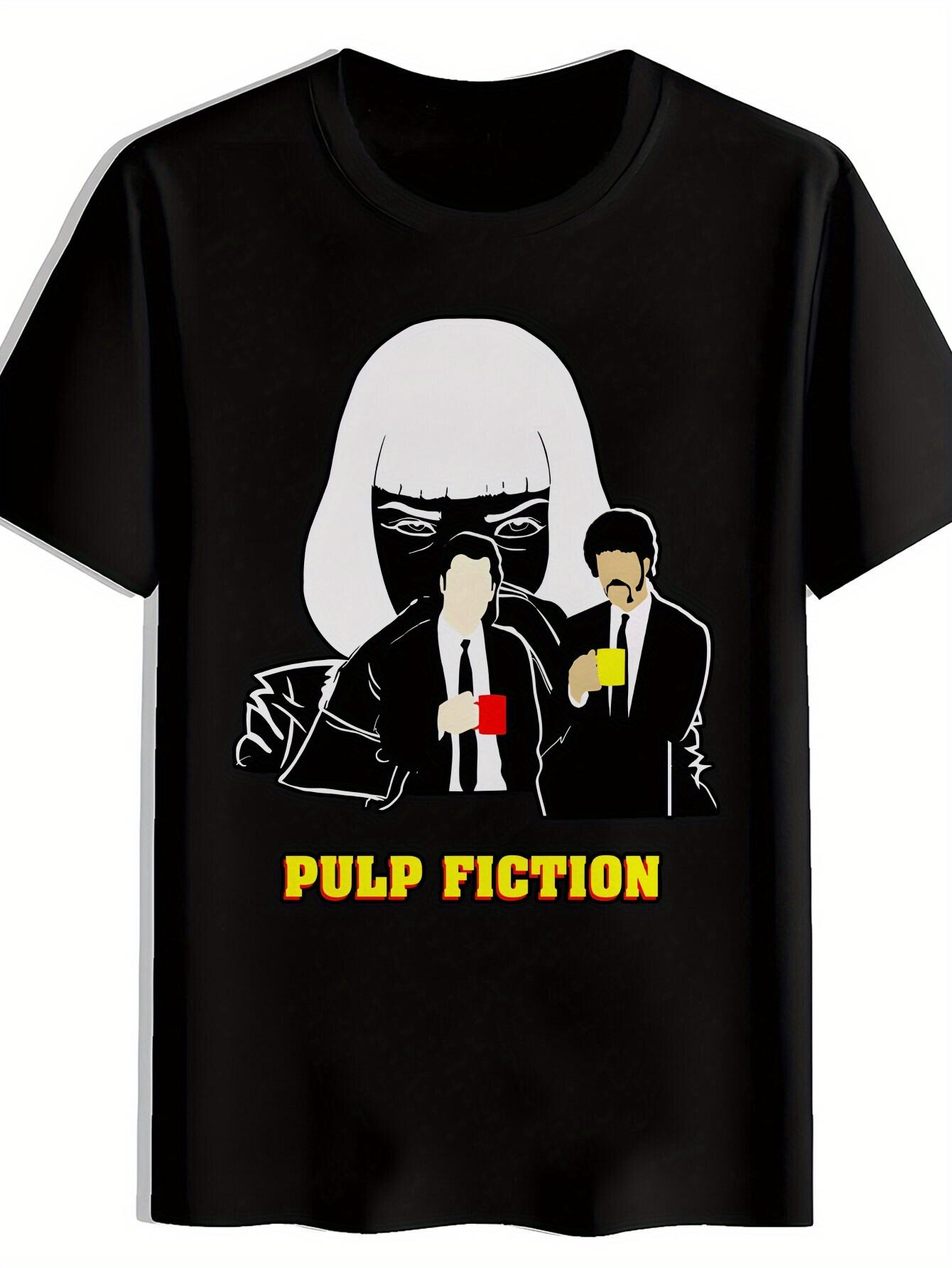 Pulp Fiction Graphic Print T-shirt - Black S