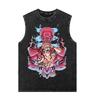 Men's Tank Tops Anime Gojo Jujutsu Man Shirt Summer Women's Oversized Vintage Washed Vest Gym T Shirt Y2k Clothes
