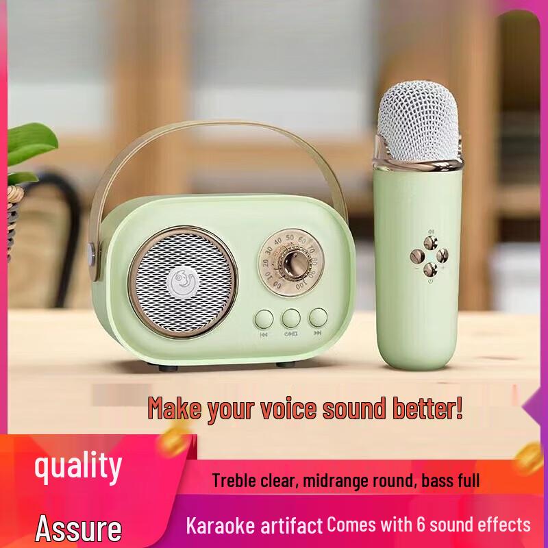 Wanwu C20 PLUS Retro Wireless Karaoke Bluetooth Speaker