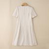 ZANZEA Women Square Collar Summer Casual Short Sleeve Dress