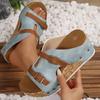 Shoes for Women Summer Fashion Comfortable Slip On Plus Size 36-43 Platform Wedges Non-slip Slippers Sandalias De Mujer 2025