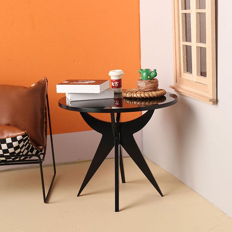 1:12 Puppenhaus Miniatur Runder Tisch Tee-/Kaffeetisch Beistelltisch Möbel Dekor