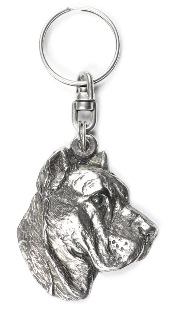 Presa Canario, Dog Kanaryjski - Posrebrzany Brelok Z Psem, Ozdoba Torebki, Zawieszka Do Plecaka Marki Art-Dog