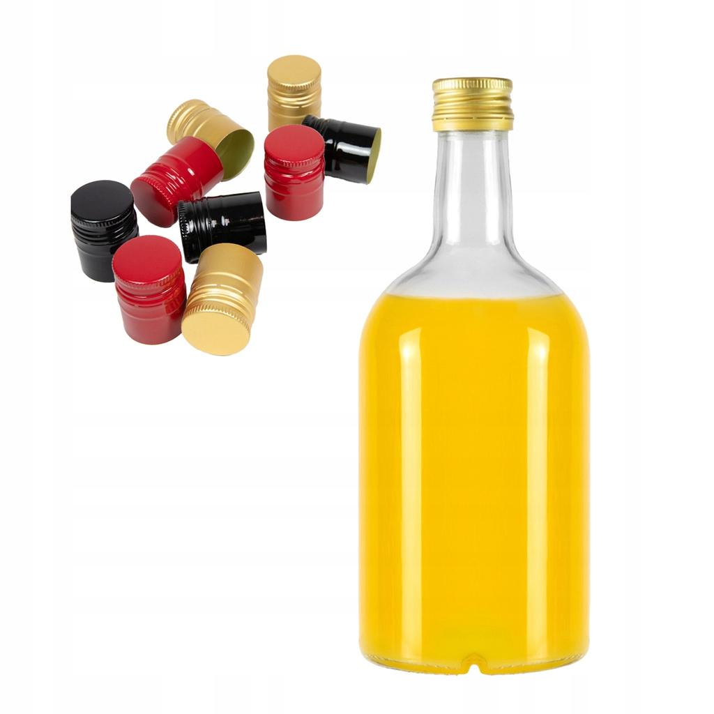 5x BLANKA Glass Bottle 500 ml Elegant for Liqueurs Wine Juice + cap
