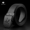 Tactical Bird Men's Nylon Belt, Casual Workwear, Automatic Buckle Canvas Belt, Woven Trouser Belt, 115cm