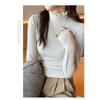 Lace Patchwork Half High Neck Base Sweater for Women, Autumn and Winter Thread Slim Fit Sweater, Lace Knit Sweater, Inner Top