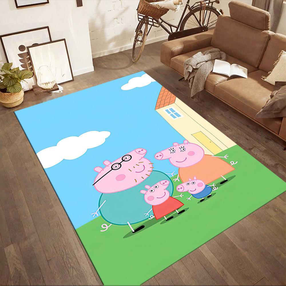 Peppa Pig Fairy Tale Square rugs are a great choice for living rooms, bedrooms, home décor, and as gifts.