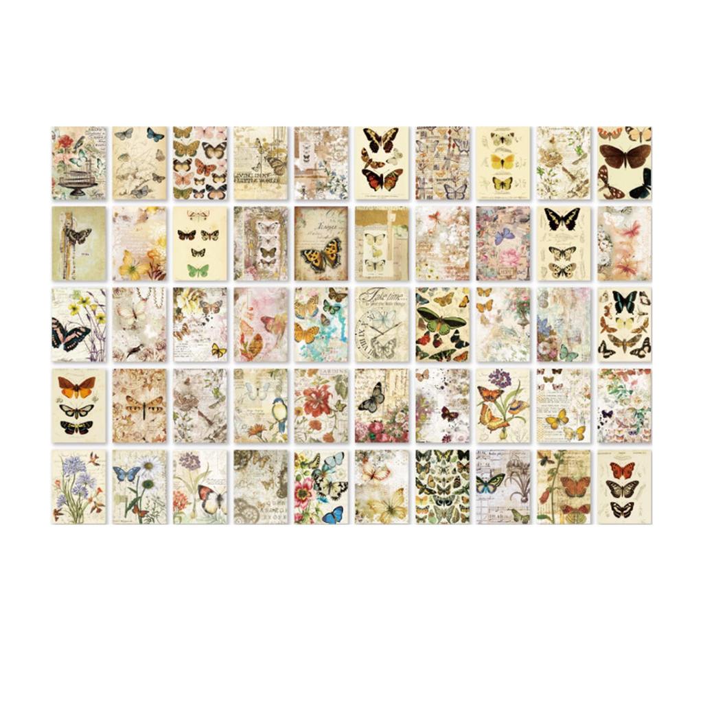 100 Sheets Vintage Scrapbook Paper Decorative Aesthetic Journaling Background Paper for DIY Planner