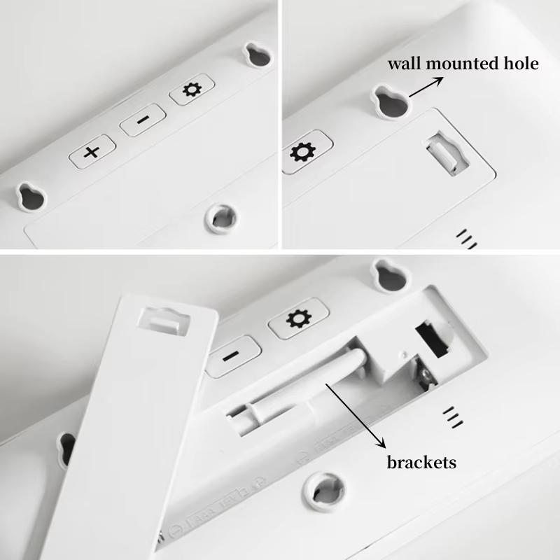 LCD large-screen digital clock living room wall clock temperature and humidity date display living room home decoration clock