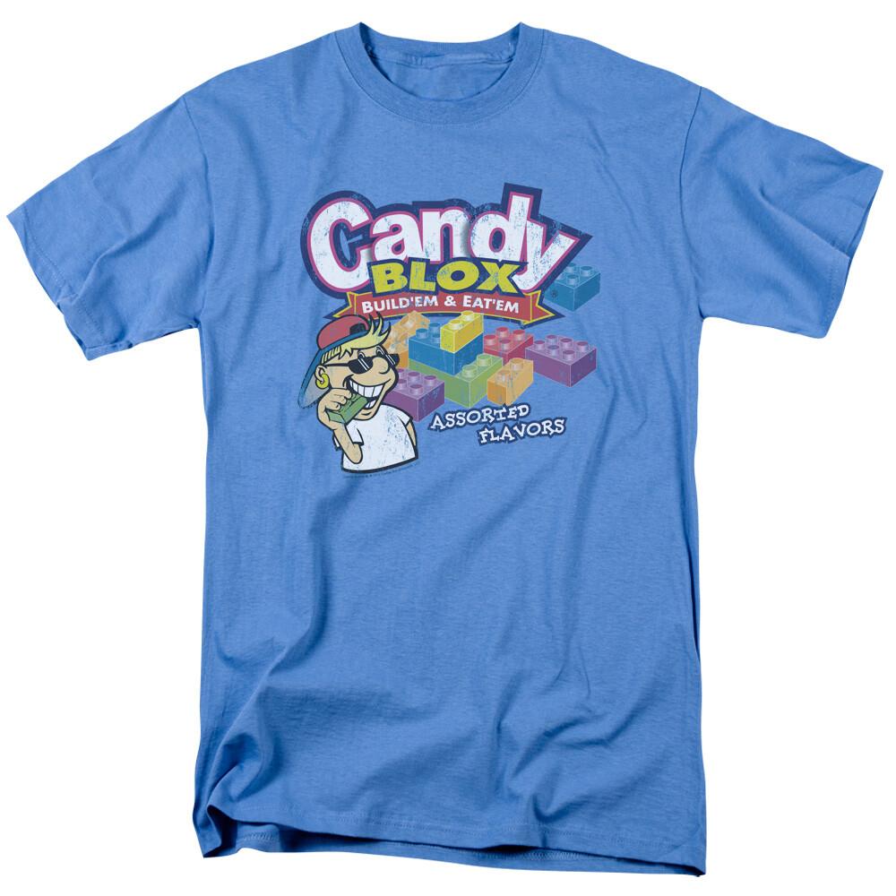 Dubble Bubble Candy Blox T Shirt Mens Licensed Block Candy Carolina Blue XXXL