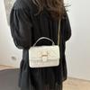 Stylish 2024 Pu Leather Shoulder Bag Trendy Korean Fashion Small Square Bag For Women