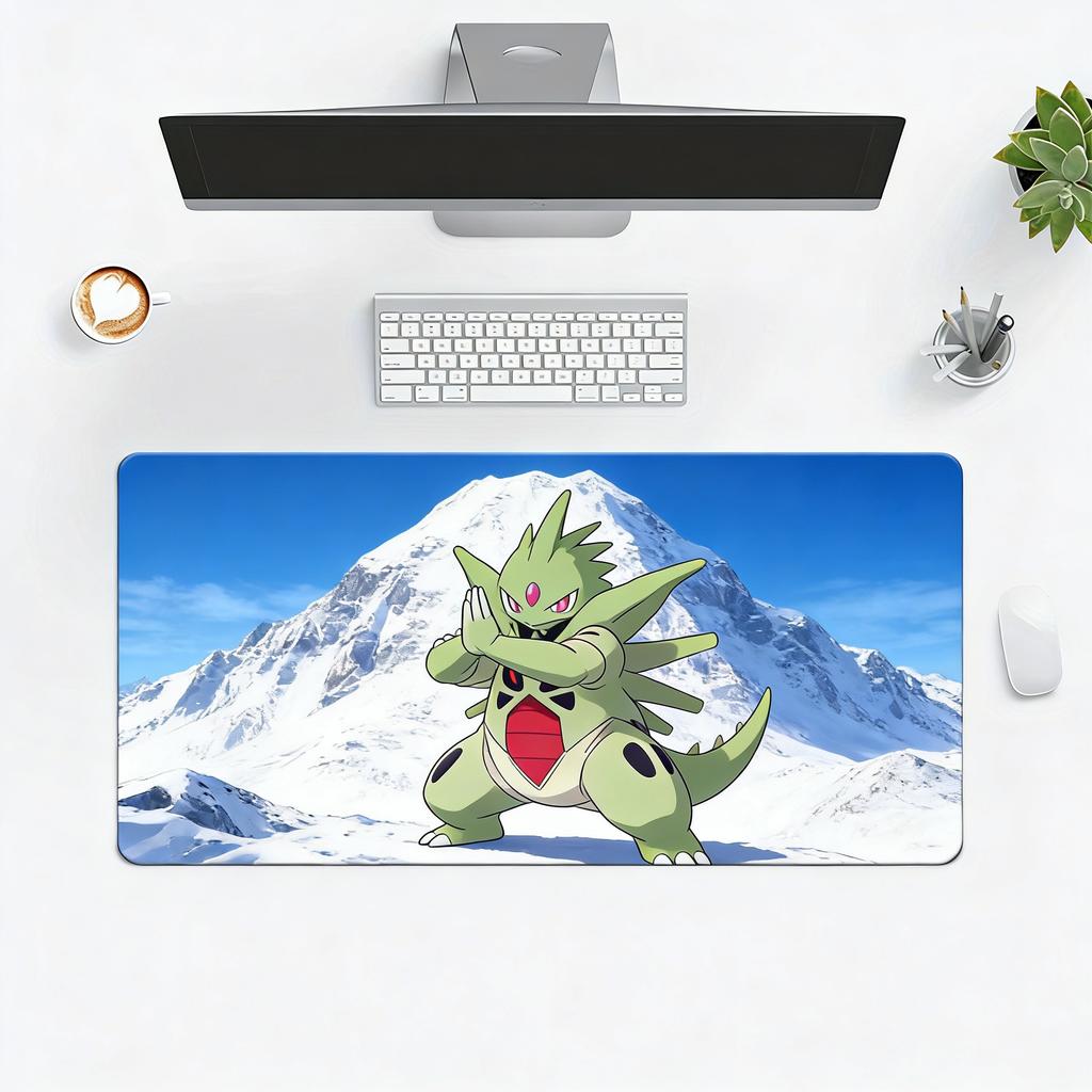 Pokemon Mega Tyranitar Crystal Power Scene Extended Gaming Mouse Pad Large Desk Mat