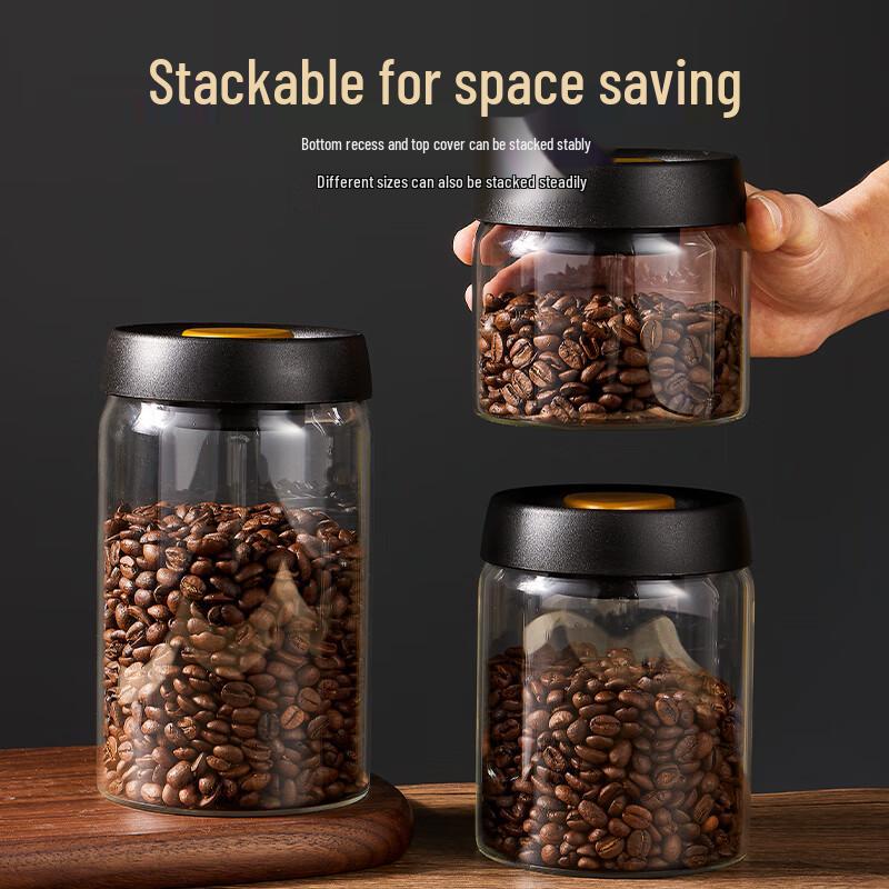 Baijie High Borosilicate Glass Coffee & Food Storage Jar