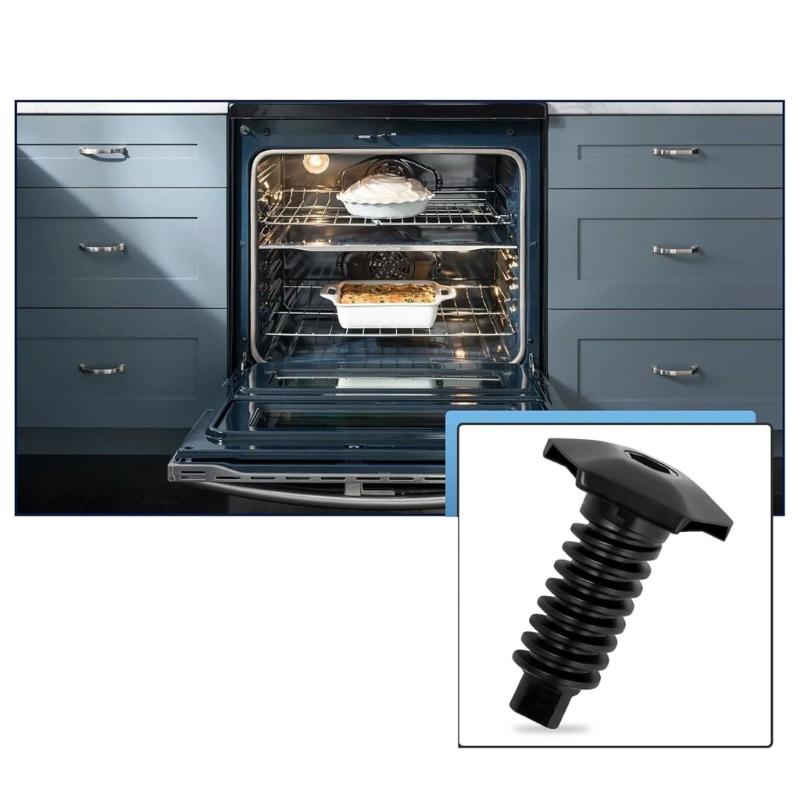 Threaded Range Support Leg Replacement Set, 4 Pack Stove Oven Leveling Feet with Wide Base and Adjustment End for Replacing Worn Appliance Foot Parts