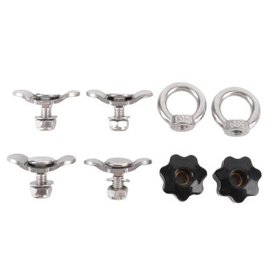 L Track Double Lug Threaded Stud Nut Kit Stainless Steel L Track Threaded Stud Fitting for Truck Bed Pickup RV ATV