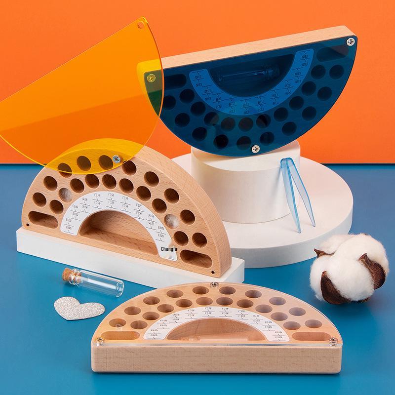 

Wooden Baby Tooth & Lanugo Keepsake Box - Unisex Children s Souvenir Storage Gift