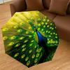 1pc Peacock Feathers Automatic Open/Close Umbrella with Windproof, 8-Rib Sturdy Canopy, Durable Ribs, Fashionable Design1151A