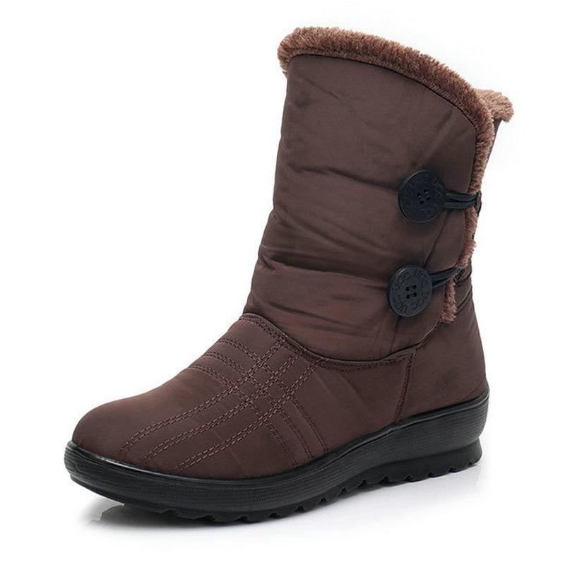 Women Snow Boots Winter Waterproof Plus Velvet Warm Ankle Boots Comfortable Non-slip Women Cotton Shoes Outdoor Snow Boots