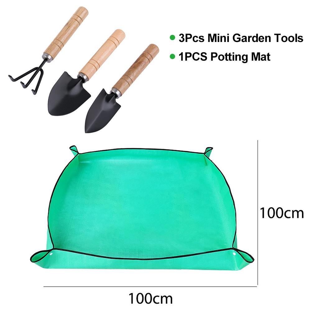 Indoor Garden Tool Waterproof Indoor Succulent Potting Mat PE Gardening Mat Portable for Plant Transplanting and Dirt Control
