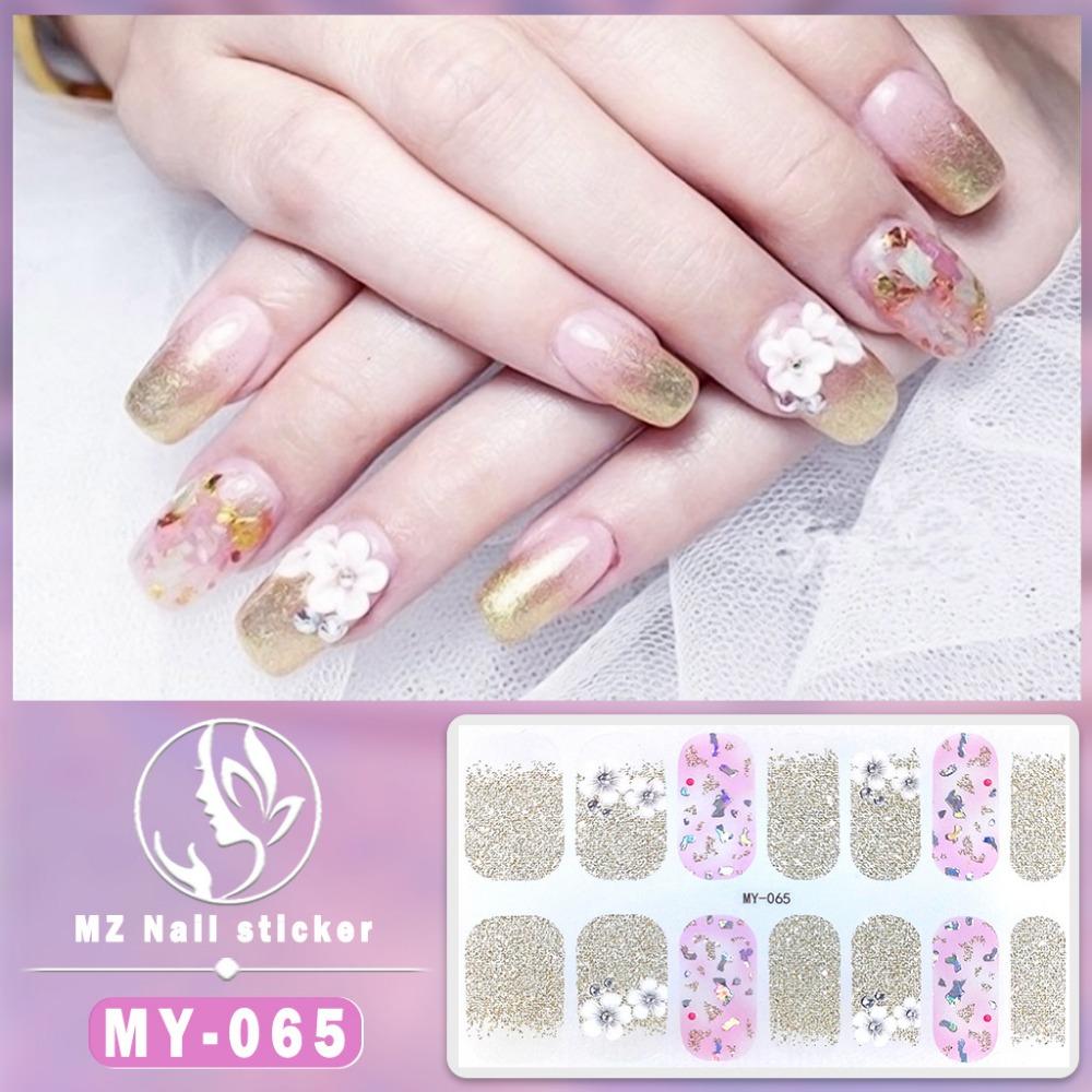 New Year's New Three-dimensional Waterproof No-bake Gel Nail Polish Film Full Sticker Ins Wind Nail Film Paper Nail Film